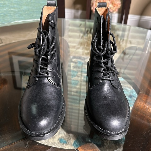 NEW MADEWELL ✨ The Evelyn Lace-Up Ankle Boot in black Size 6 - Picture 8 of 16
